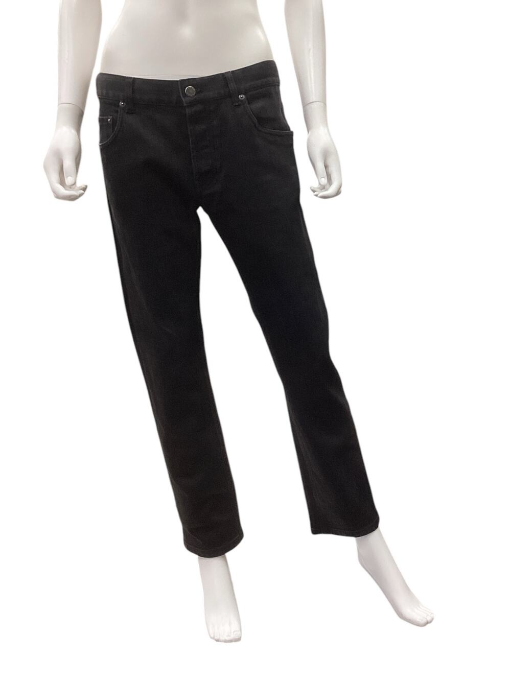 Prada Tapered Fit Denim Jeans Women’s Size 33 in Washed Out Black
